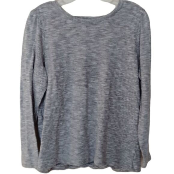 Loft Outlet Stripe Open Wrap Back Top - Picture 1 of 2